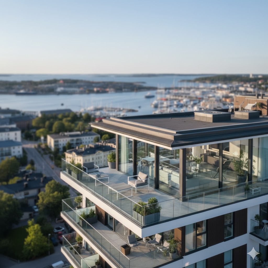 Takvåning i centrum